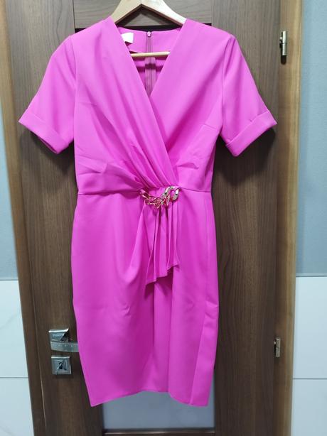 Cyklamen elegantné šaty, s