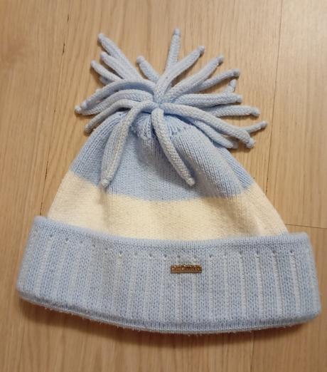 Dievčenská čiapka modro biela, s