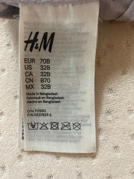 Čipkovaných bralette push up, h&m,70b