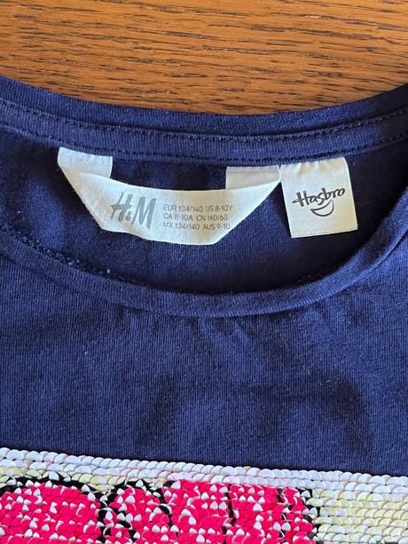 Interaktívne tričko my little pony premieňacie, h&m,134
