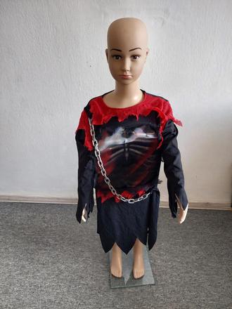 Zombie kostra / smrtka karnevalový kostým veľ.116,