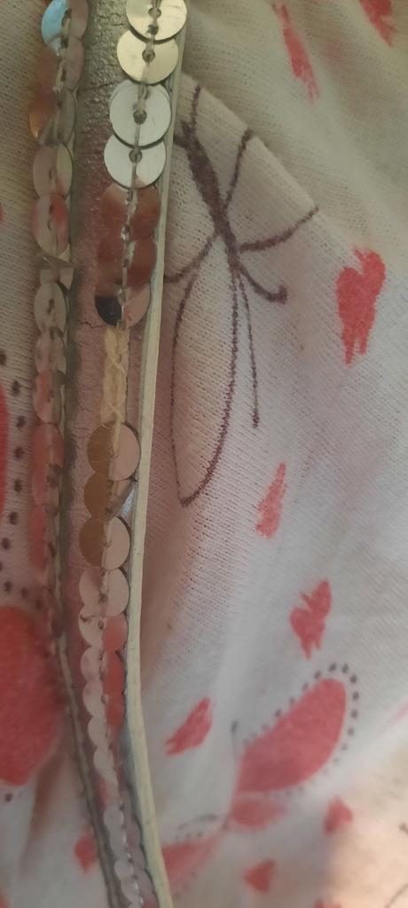 Opasok s dvoma radami flitier,dlzka 95 cm,mng, mango