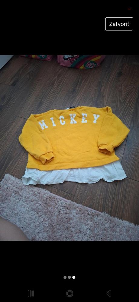 Predĺžená disney mikina, zara,128
