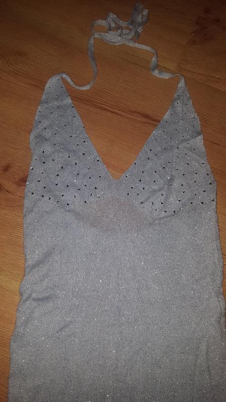 Bledomodré lesklé svetríky, s