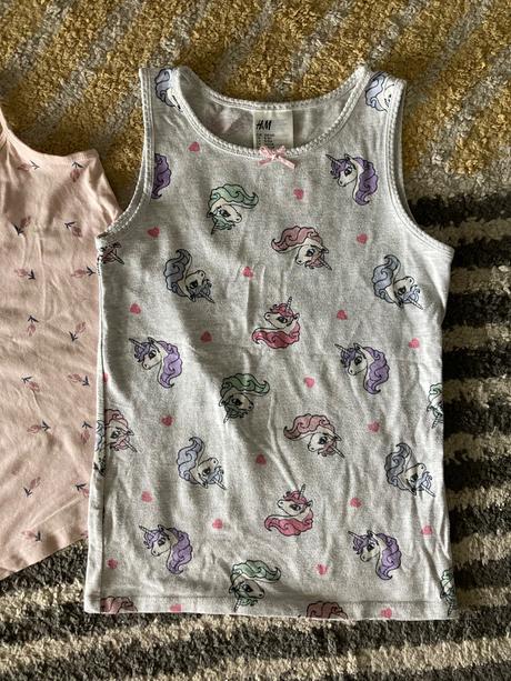 Tielka jednorožcové a kvetinkové 134/140, h&m,134