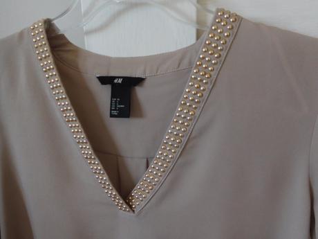Blúzka dlhý rukáv 36 h&m krémová / béžová, h&m,36