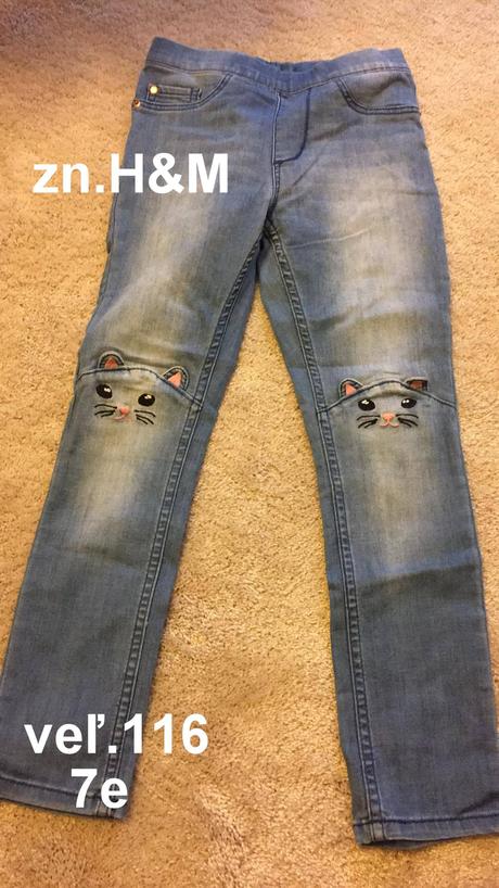 Dievčenské rifle veĺ.116, h&m,116