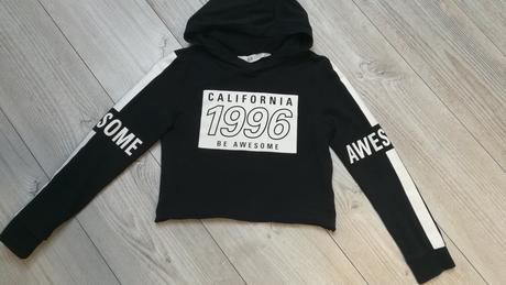 Crop mikina, h&m,134