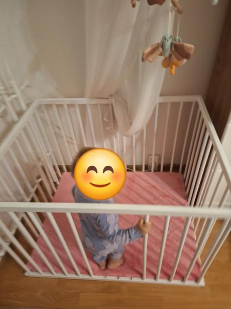 Polohovateľná detská ohrádka postieľka, šírka (cm): 80,dĺžka (cm): 100