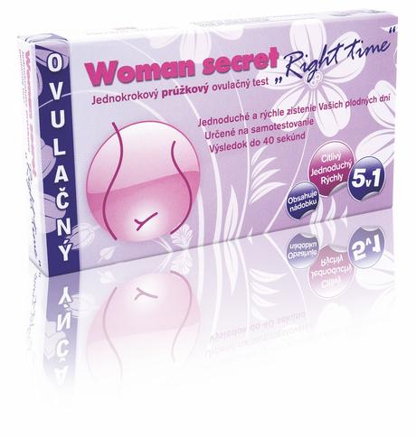 Ovulačný test woman secret "right time" prúžok 5v1,