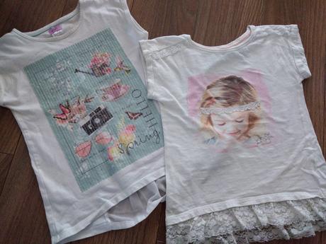 Tričká s čipkou 122/128, 122