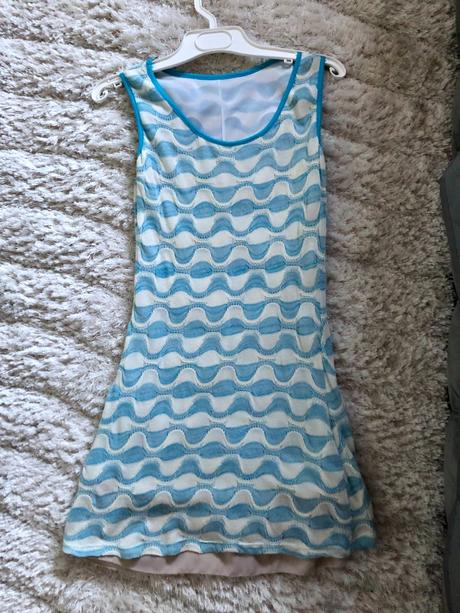 Šaty na leto, bledomodré šaty, s