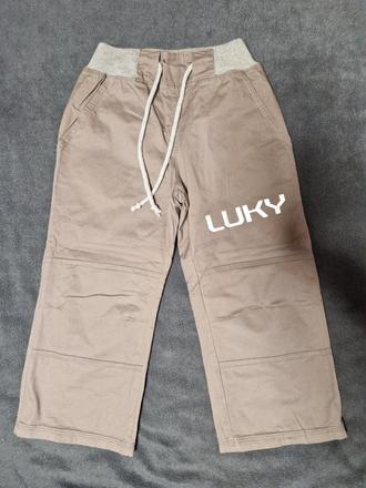 Podšité nohavice s nápisom "luky", bess,104