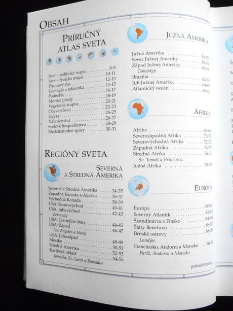 Kniha príručný atlas sveta,
