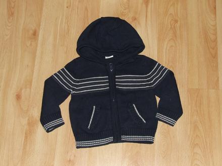 Tmavomodrý svetrík s kapucňou, f&f,80