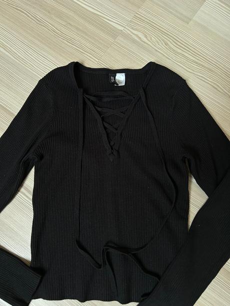 Čierne tričko, h&m,s