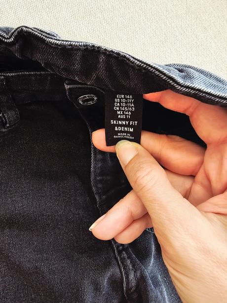 Cierne jeansy 146 10-11y skinny fit, h&m,146