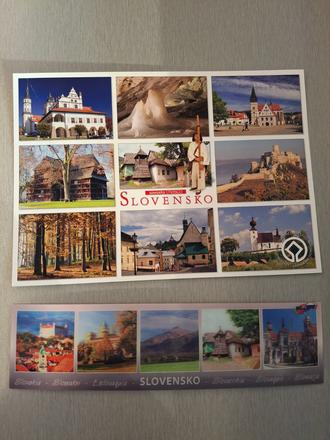 Pohľadnica slovensko unesco a 3d záložka,