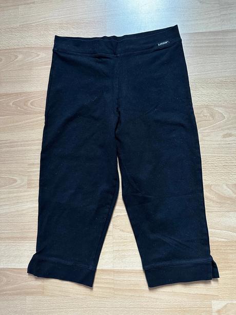 Trojštvrťové čierne legíny, litex,m