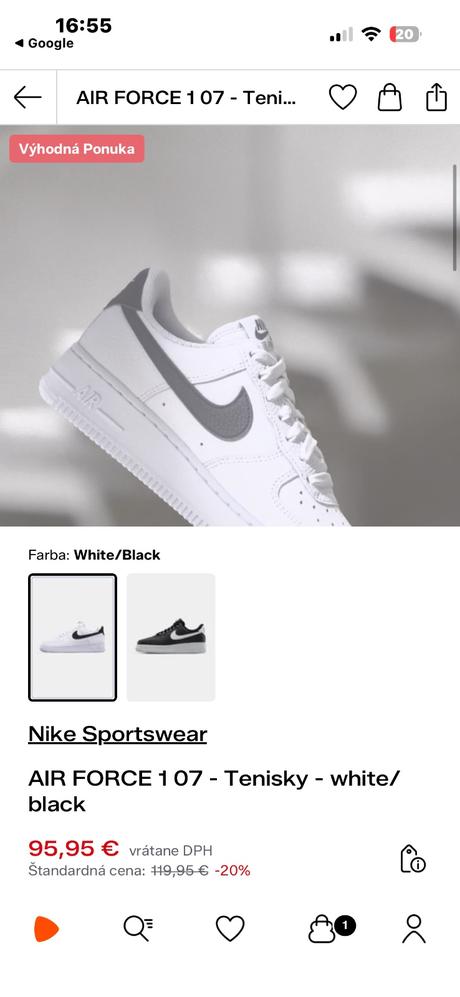Nike air force 1 velk 38.5, nike,38