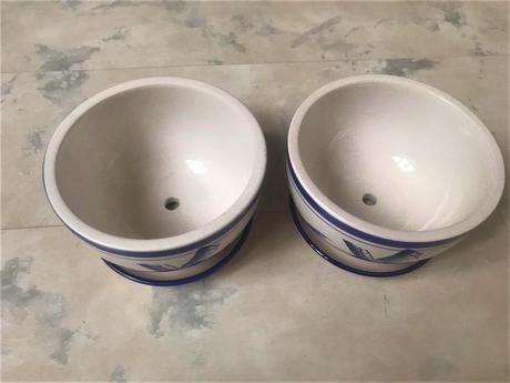 Keramické črepníky na fialky 2ks, 