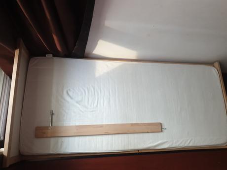 Ikea postel s roštom, zábranou a matracom 70x160cm, šírka (cm): 70,dĺžka (cm): 160