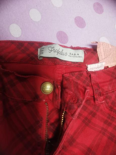 Kockovane nohavice zara, zara,38