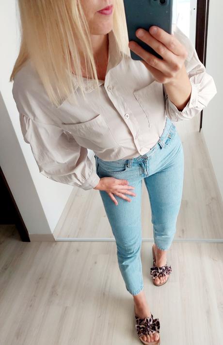 Krémová blúzka, s