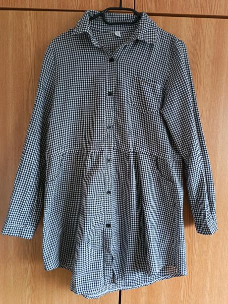 Čierno- biela predĺžená košeľa, l