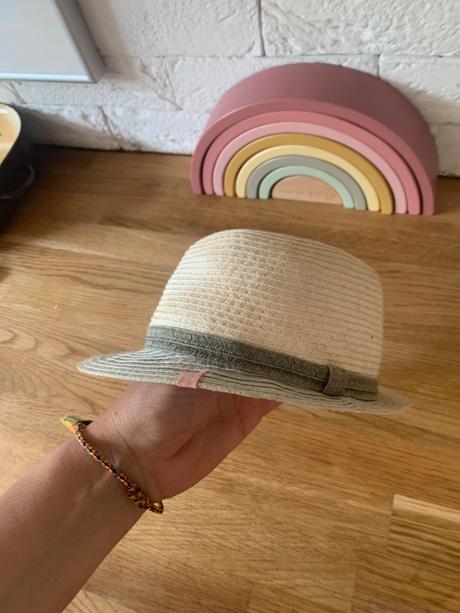 Slamenný klobúk 1-2 roky, obvod 43 cm, obaibi,86