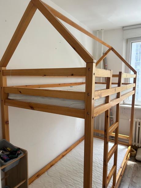Postel poschodova montessori domcek, šírka (cm): 90,dĺžka (cm): 200