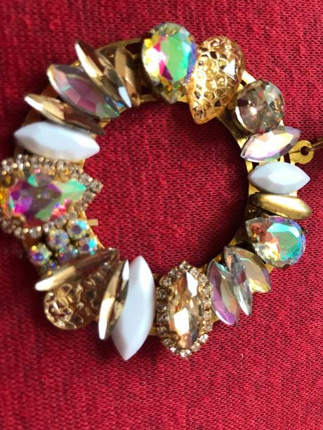 Nausnice s kamienkami,priemer 6 cm,