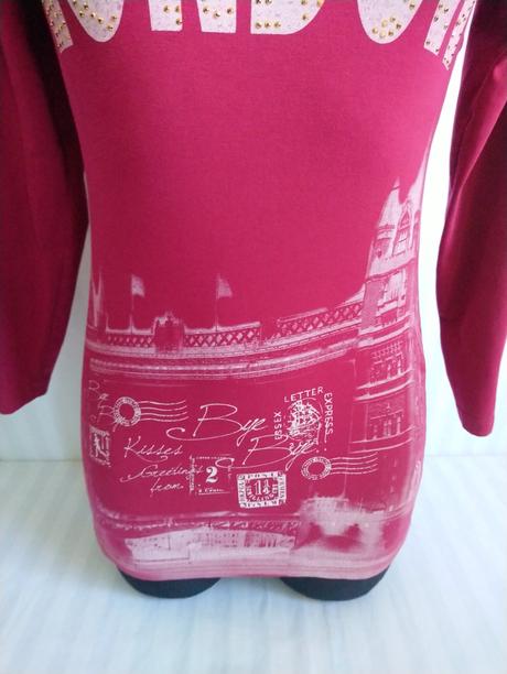 Dámsky bordový elastický top s motívom, italy, s