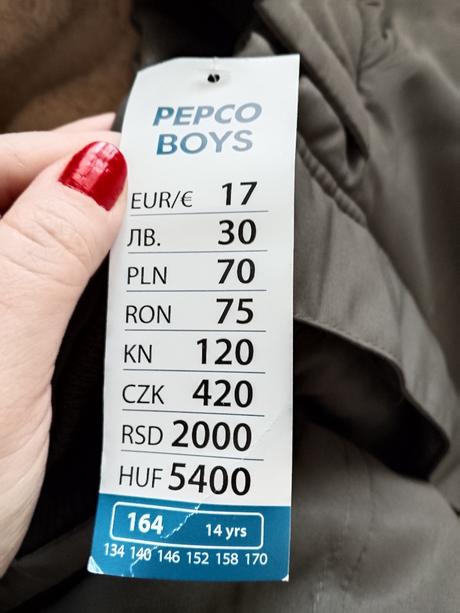 Bunda - vetrovka s kožúškom 152/158, pepco,158