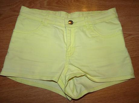 Žlté kraťasy, h&m,34