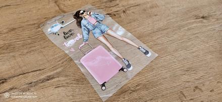 Nažehľovacia nálepka - live, love, travel- 15 x 2, 