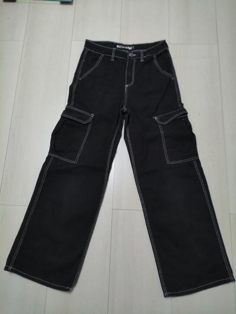 Rifle čierne pre dievčatka kapsace vel. 146, 146