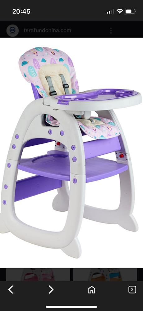 Detská stolička na kŕmenie 2v1,