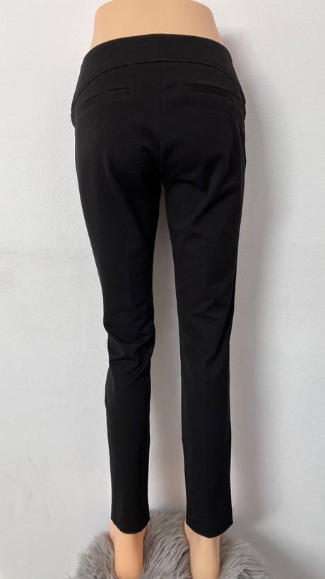 Dámske čierne elegantné nohavice ecru (34), xs