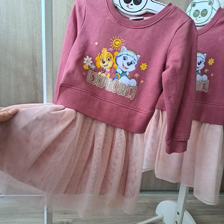 Mikinové šaty paw patrol pre dvojičky, nickelodeon,110