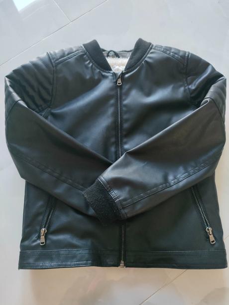 Koženkova bunda, h&m,128