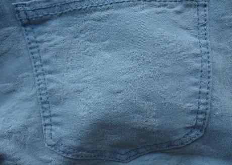 Belasé skinny s vytkávanými kvetmi, promod,s