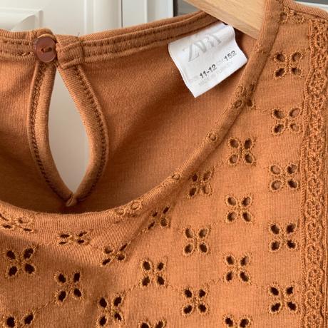 Bavlnené čipkované tričko zara, zara,152