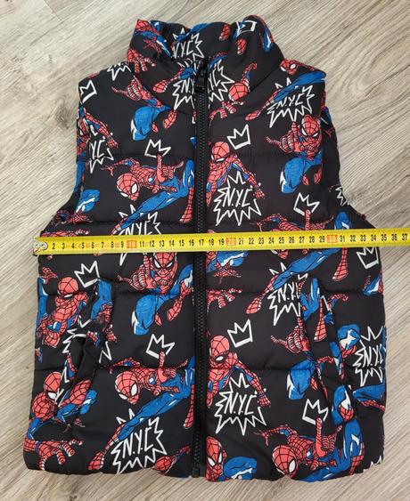Zateplená vesta spiderman h&m 110/116 na 4-6 rokov, h&m,116