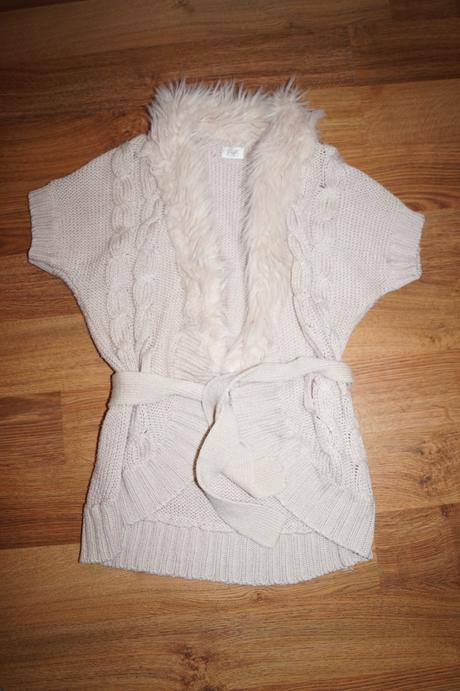 Pletená vesta s kožušinkou, f&f,140