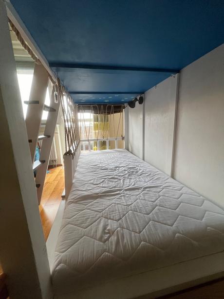 Poschodova postel s domcekom, šírka (cm): 100,dĺžka (cm): 220