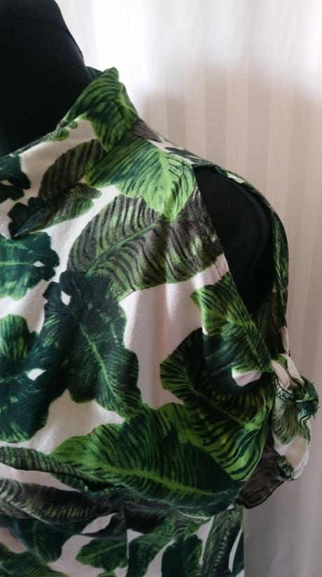 Dámska predĺžená blúzka so zeleným vzorom, topshop, topshop,l