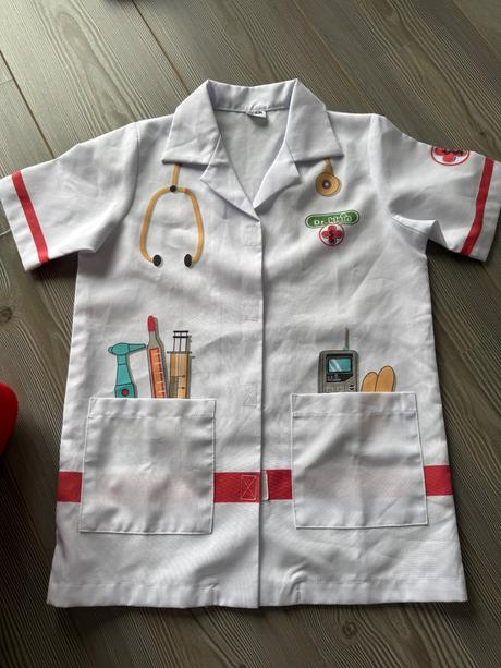 Detský lekársky kufrík a plášť, 