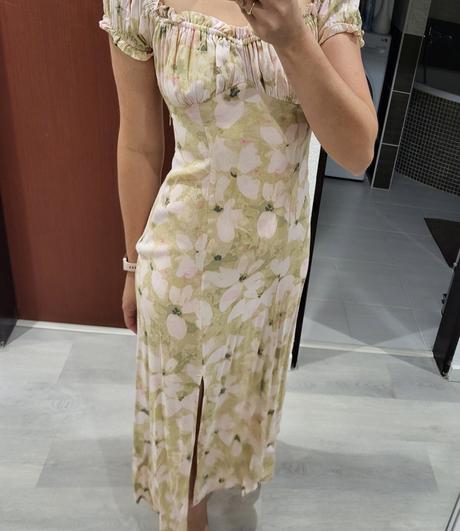 S midi saty s razporkom, h&m,36