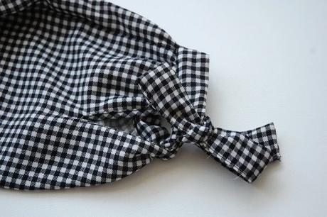 Čierno-biele gingham šaty, h&m,l